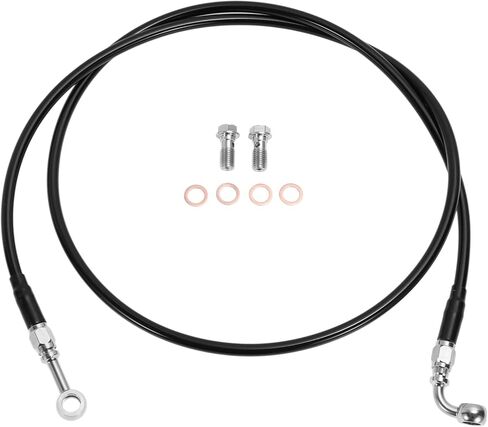 56In Hydraulic Front Brake Line Kit for 16-18In Handlebar Hydraulic Brake Line for Harley Dyna Switchback FLD 2012-2016 No.45112-08/4511208A Black in Saudi Arabia