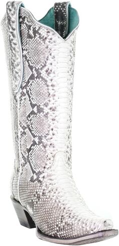 CORRAL LADIE'S NATURAL PYTHON, SNIP TOE, LEATHER SOLE, WESTERN, A3798 in Saudi Arabia