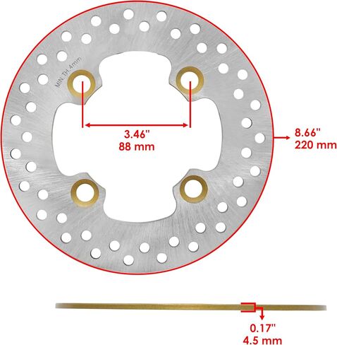 Caltric Rear Brake Disc Rotor Compatible with Polaris Rzr Xp 900 2011 2012 2013 5254272 in Saudi Arabia
