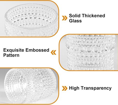 Votive Candle Holders Set of 12, Clear Glass Candle Holder in Bulk with Dots Pattern, Small Vintage Tea Light Holders Crystal Candle Holder Set for Wedding Decor, Birthday Party, Chirstmas in Kuwait