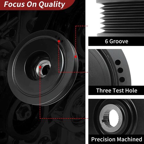 ACROPIX ACROPIX No.594-267/12606927 Harmonic Balancer Crankshaft Pulley for Acura MDX 2003-2009, for Acura RL TL 2005-2008, Engine Harmonic Balancer Pulley for Honda Accord 2003-2007 in Saudi Arabia