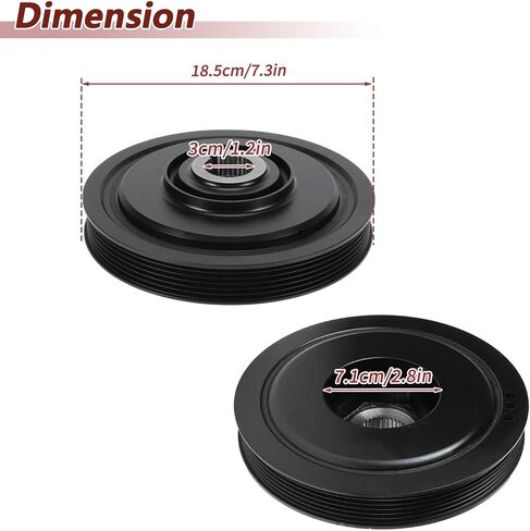 ACROPIX ACROPIX No.594-267/12606927 Harmonic Balancer Crankshaft Pulley for Acura MDX 2003-2009, for Acura RL TL 2005-2008, Engine Harmonic Balancer Pulley for Honda Accord 2003-2007 in Saudi Arabia