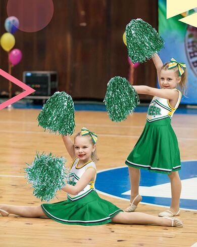 Jenpen Girls Cheerleader Assume Affe Gresfit Gress Heaft مع بوم بومس القوس للأطفال in Kuwait