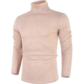 HUNGSON Men's Casual Slim Fit Basic Tops Knitted Thermal Turtleneck Pullover Sweater in Kuwait