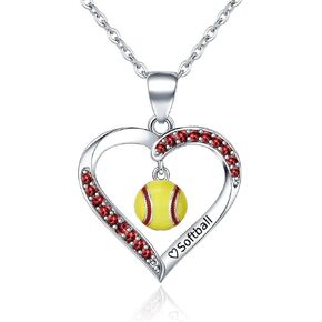 هدايا قلادة Birthstone للكرة اللينة/الكرة الطائرة للبنات - إكسسوارات الرياضة هدايا مجوهرات أعياد الميلاد لعشاق مدرب فريق الأشياء الأشياء in Kuwait