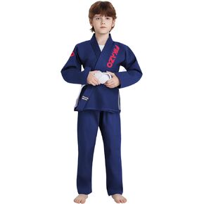 Kids BJJ GI | برازيلي jiu jitsu موحد للأطفال بانت دائمة وسترة مع حزام مجاني in Kuwait