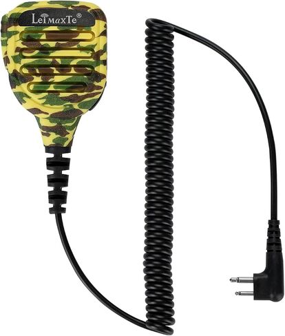 Two Way Radio Speaker Microphone Compatible with Motorola CP200,GP300,CLS1110,CLS1410 Waterproof IP56 Walkie Talkie with PTT and 3.5mm Jack-Camouflage Purple in Saudi Arabia