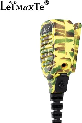 Two Way Radio Speaker Microphone Compatible with Motorola CP200,GP300,CLS1110,CLS1410 Waterproof IP56 Walkie Talkie with PTT and 3.5mm Jack-Camouflage Purple in Saudi Arabia