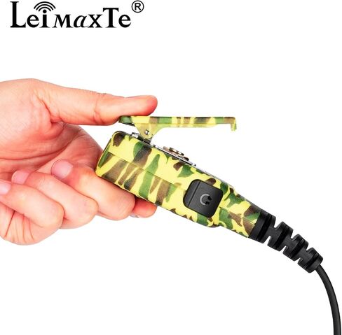 Two Way Radio Speaker Microphone Compatible with Motorola CP200,GP300,CLS1110,CLS1410 Waterproof IP56 Walkie Talkie with PTT and 3.5mm Jack-Camouflage Purple in Saudi Arabia