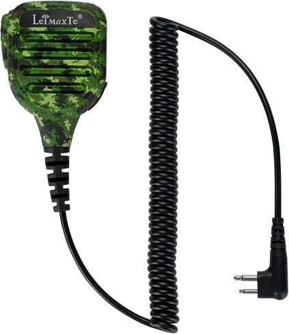 Two Way Radio Speaker Microphone Compatible with Motorola CP200,GP300,CLS1110,CLS1410 Waterproof IP56 Walkie Talkie with PTT and 3.5mm Jack-Camouflage Purple in Saudi Arabia