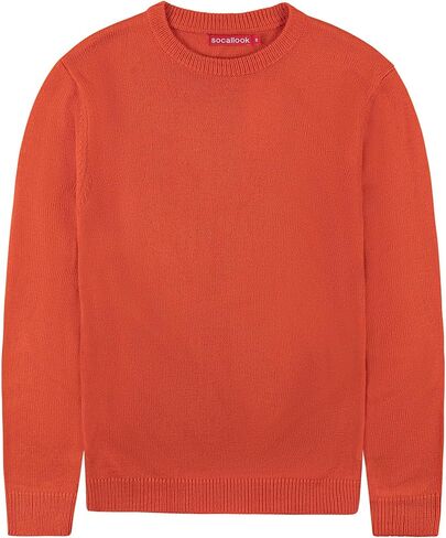 SoCal Look Men's Sweater Crew Neck Long Sleeve Acrylic Pullover in Saudi Arabia