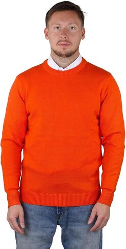 SoCal Look Men's Sweater Crew Neck Long Sleeve Acrylic Pullover in Saudi Arabia