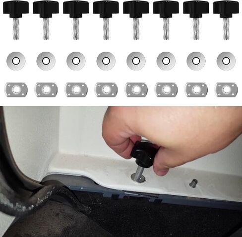Hard Top Bolts, Thumb Screws Nuts Kit for Jeep Wrangler, Quick Removal Fastener Tool Kit for Jeep Wrangler YJ TJ JK JKU Sports Sahara Freedom Rubicon X & Unlimited X 2/4 Door, Car Accessories in Kuwait
