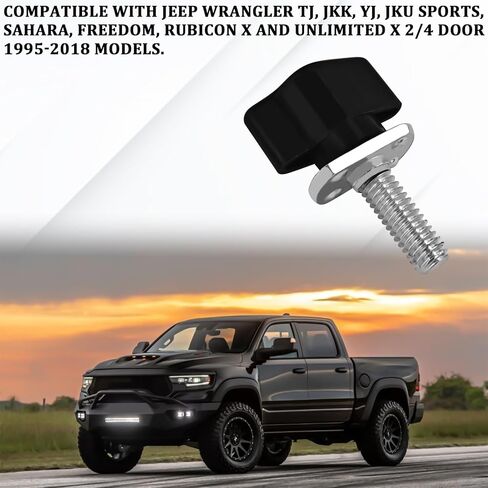 Hard Top Bolts, Thumb Screws Nuts Kit for Jeep Wrangler, Quick Removal Fastener Tool Kit for Jeep Wrangler YJ TJ JK JKU Sports Sahara Freedom Rubicon X & Unlimited X 2/4 Door, Car Accessories in Kuwait