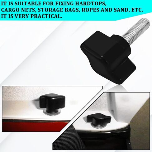 Hard Top Bolts, Thumb Screws Nuts Kit for Jeep Wrangler, Quick Removal Fastener Tool Kit for Jeep Wrangler YJ TJ JK JKU Sports Sahara Freedom Rubicon X & Unlimited X 2/4 Door, Car Accessories in Kuwait