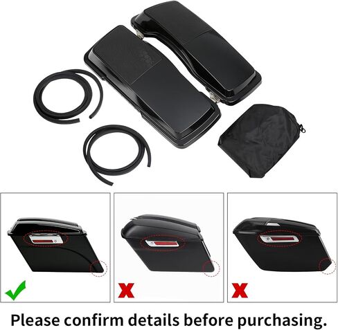 XMT-MOTO Hard Saddlebag Lids w/6 x 9 inch speaker grilles For 1993-2013 Harley Davidson Touring Road Glide FLTRX Electra Glide FLHT Road King FLHR Street Glide FLHX models,Unpainted Black in Saudi Arabia