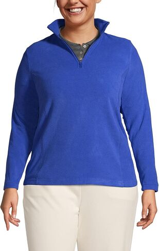 Lands 'End Women's Thermacheck 100 Fleece Quarter Zip Coat Top Top in Saudi Arabia