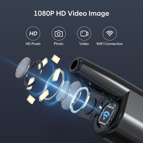Electric Ear Cleaner with 1080P HD Camera & 4 Modes – Ear Irrigation System, Wireless Otoscope, Safe & Effective Ear Wax Removal, 200ml Water Bottle, for Adults & Kids, Includes 9 Tips, Basin, and Towel in Saudi Arabia