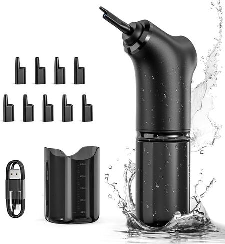 Electric Ear Cleaner with 1080P HD Camera & 4 Modes – Ear Irrigation System, Wireless Otoscope, Safe & Effective Ear Wax Removal, 200ml Water Bottle, for Adults & Kids, Includes 9 Tips, Basin, and Towel in Saudi Arabia