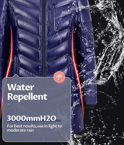 CREATMO US Women's Winter Hooded Coat Waterproof Warm Long Puffer Jacket Parka in Kuwait