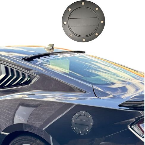 JSD Modern Style Preplication Fuel Door لفورد موستانج 2024 2025 جميع الطرز ، الأسود غير اللامع in Kuwait