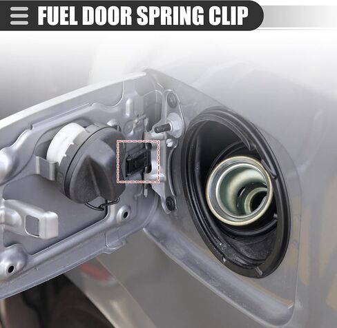 Motoforti FUEL DOOP CLIP ، غطاء باب الوقود الغازي ، يطلق مقطع الربيع ، لتويوتا كامري 2002-2011 ، المعدن البلاستيكي ، رقم 773600E010 ، أسود in Saudi Arabia