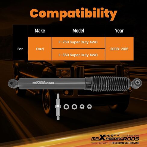 maXpeedingrods Steering Stabilizer For Ford F250 F350 Super Duty 4x4 2008-2016, G1 Version in Saudi Arabia