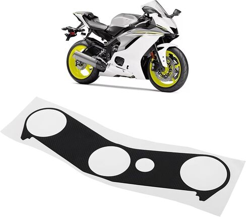 Carbon Look Top Yoke Protector Sticker Compatible with Yamaha YZF R6 2006–2017 Fork Clamp Cover in Saudi Arabia