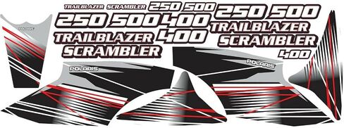 Polaris Scrambler Trail Blazer 250 400 500 (1995-2006) مجموعة رسومات شارات الجسم in Kuwait