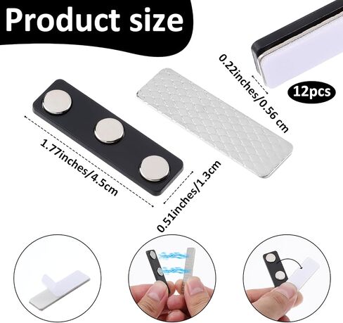 12 Pcs Magnetic Curtain Closure Blackout Blind Accessory Adhesive Curtain Magnets Curtains Clips for Hold Window Blackout Fabric Top Drapes Light Blocker Metal Door Screen in Saudi Arabia