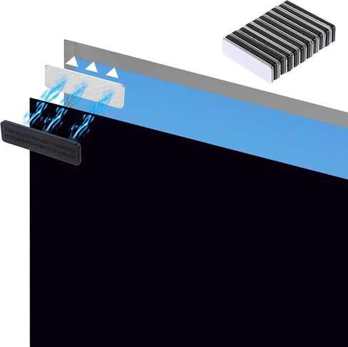 12 Pcs Magnetic Curtain Closure Blackout Blind Accessory Adhesive Curtain Magnets Curtains Clips for Hold Window Blackout Fabric Top Drapes Light Blocker Metal Door Screen in Saudi Arabia