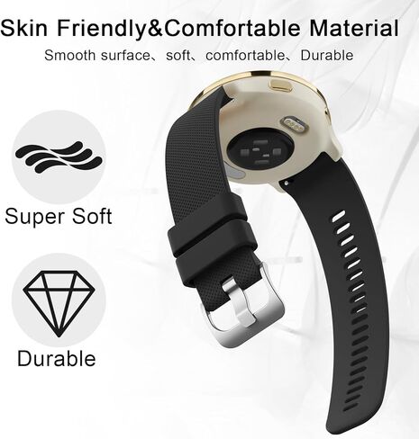 18mm Quick Released Watch Band Compatible with Fossil Gen 6 42mm / Fossil Gen 5E 42mm, Silicone Wrist Straps Women's Replacement Bands Compatible for Fossil Smartwatch in Kuwait
