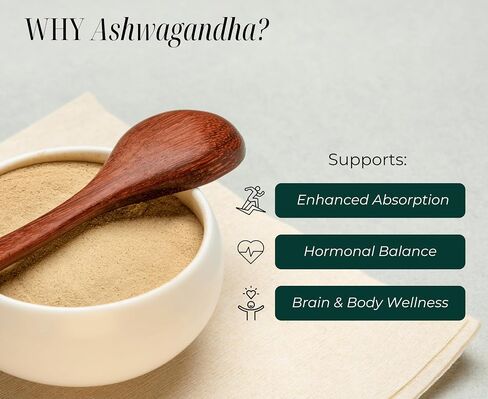 EVARA Ashwagandha Capsules with Black Pepper – 100 Count | High Potency 500mg Root Extract with 5% Withanolides | Natural Stress & Anxiety Relief, Sleep Support & Mood Balance in Saudi Arabia