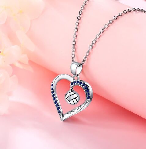 هدايا قلادة Birthstone للكرة اللينة/الكرة الطائرة للبنات - إكسسوارات الرياضة هدايا مجوهرات أعياد الميلاد لعشاق مدرب فريق الأشياء الأشياء in Kuwait