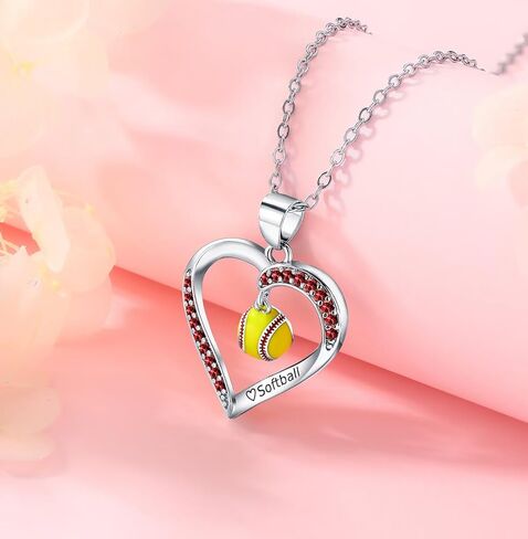 هدايا قلادة Birthstone للكرة اللينة/الكرة الطائرة للبنات - إكسسوارات الرياضة هدايا مجوهرات أعياد الميلاد لعشاق مدرب فريق الأشياء الأشياء in Kuwait