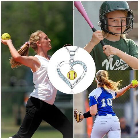 هدايا قلادة Birthstone للكرة اللينة/الكرة الطائرة للبنات - إكسسوارات الرياضة هدايا مجوهرات أعياد الميلاد لعشاق مدرب فريق الأشياء الأشياء in Kuwait