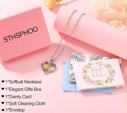 هدايا قلادة Birthstone للكرة اللينة/الكرة الطائرة للبنات - إكسسوارات الرياضة هدايا مجوهرات أعياد الميلاد لعشاق مدرب فريق الأشياء الأشياء in Kuwait