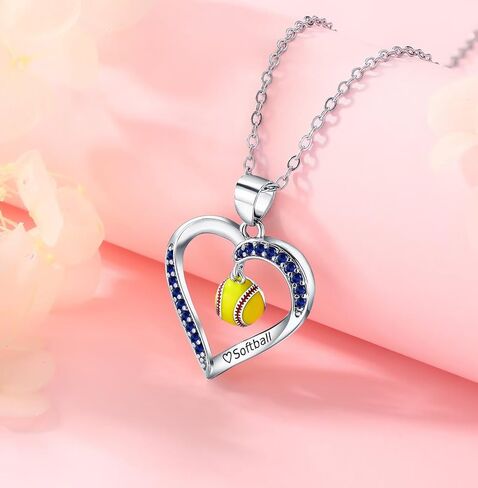 هدايا قلادة Birthstone للكرة اللينة/الكرة الطائرة للبنات - إكسسوارات الرياضة هدايا مجوهرات أعياد الميلاد لعشاق مدرب فريق الأشياء الأشياء in Kuwait