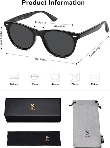 SOJOS Classic Polarized Sunglasses for Women Men Small UV400 Lenses SJ2076 in Saudi Arabia