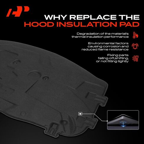 A-Premium Hood Insulation Pad متوافق مع مركبات BMW-328i/323i 1999 ، 328i 2000 ، 325i/325xi/330i/330xi 2001-2005 ، 323i 2000 ، 325ci ، 323ci ، 328ci ، 330ci in Saudi Arabia
