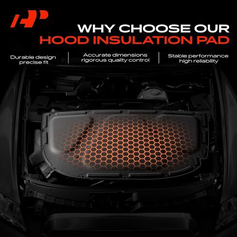 A-Premium Hood Insulation Pad متوافق مع مركبات BMW-328i/323i 1999 ، 328i 2000 ، 325i/325xi/330i/330xi 2001-2005 ، 323i 2000 ، 325ci ، 323ci ، 328ci ، 330ci in Saudi Arabia