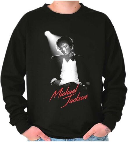 Brisco العلامات التجارية Michael Jackson King of Pop Spotlight Sweatshirt للرجال أو النساء in Saudi Arabia