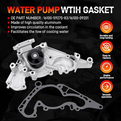 Timing Belt Kit with Water Pump Compatible with Lexus GS400, GS430, GX470, LS400, LS430, LX470, SC400, SC430 Toyota 4Runner, Land Cruiser, Sequoia, Tundra, Replaces# TKT021 TCKWP298 in Saudi Arabia