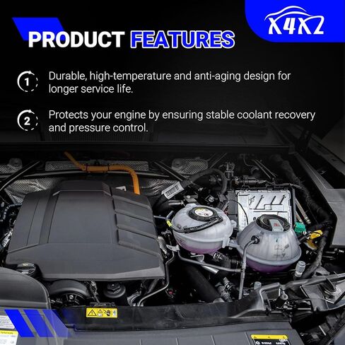 80A121405AQ Coolant Overflow Reservoir Tank with Cap & Sensor For 2018-2023 Audi Q5/Q5 PHEV Replaces# 80A121405AKV, 80A121405L, 80A121405Q, 80A121405T in Kuwait