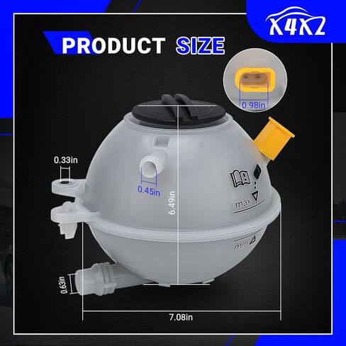 80A121405AQ Coolant Overflow Reservoir Tank with Cap & Sensor For 2018-2023 Audi Q5/Q5 PHEV Replaces# 80A121405AKV, 80A121405L, 80A121405Q, 80A121405T in Kuwait