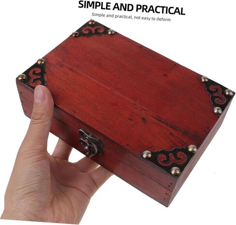 VALICLUD Vintage Keepsake Box with Lock Elegant Jewelry Storage Chest for Personal Treasures Decorative Organizer for Nightstands and Dressers and Timeless Design in Saudi Arabia