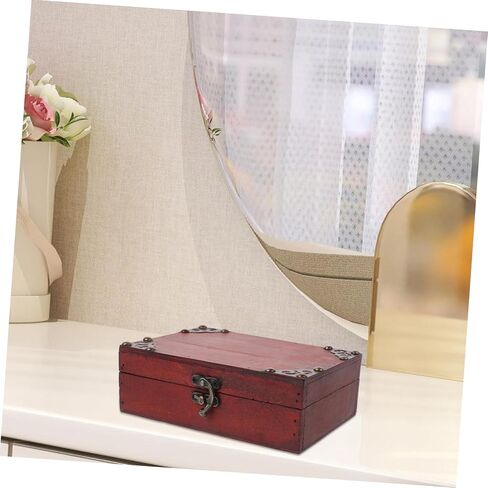 VALICLUD Vintage Keepsake Box with Lock Elegant Jewelry Storage Chest for Personal Treasures Decorative Organizer for Nightstands and Dressers and Timeless Design in Saudi Arabia
