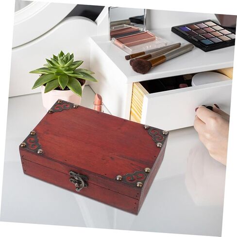 VALICLUD Vintage Keepsake Box with Lock Elegant Jewelry Storage Chest for Personal Treasures Decorative Organizer for Nightstands and Dressers and Timeless Design in Saudi Arabia