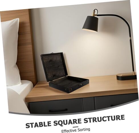 Ciieeo Retro Treasure Chest Vintage Jewelry Organizer Box for Women Decorative Storage Case for Home Decor Film Props and Packaging Sturdy Design for Clutter in Kuwait