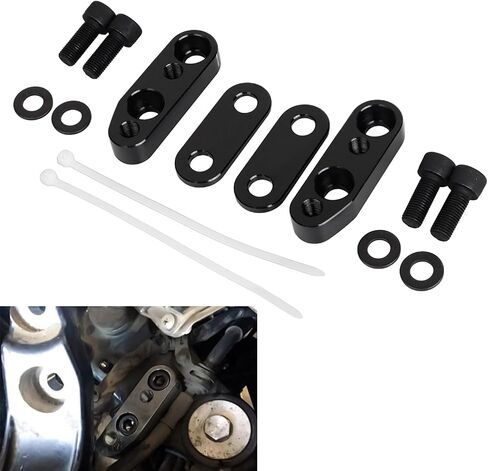 Aluminum Black Handlebar Clamps Risers Adapter For H-onda Goldwing GL1800 2001-2017 in Kuwait